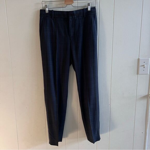 Vince Women's Soft Modern Plaid Tapered Trouser Pants - Picture 4 of 16